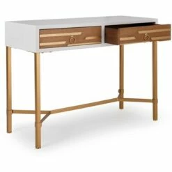 Jupiter Desk Console Table White/Gold - Adore Decor -Console Tables Sales unnamed file 3943