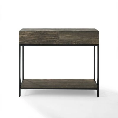 Jacobsen Console Table Brown/Charcoal - Crosley 3 Jacobsen Console Table Brown/Charcoal - Crosley