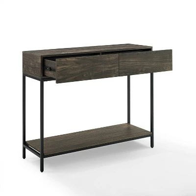 Jacobsen Console Table Brown/Charcoal - Crosley 4 Jacobsen Console Table Brown/Charcoal - Crosley - Image 2
