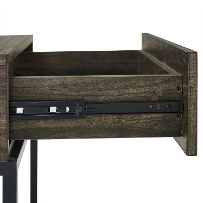 Jacobsen Console Table Brown/Charcoal - Crosley 7 Jacobsen Console Table Brown/Charcoal - Crosley - Image 5