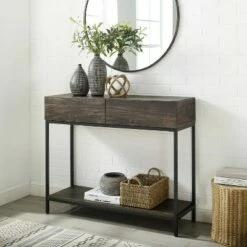 Jacobsen Console Table Brown/Charcoal - Crosley 19 Jacobsen Console Table Brown/Charcoal - Crosley -Console Tables Sales unnamed file 3959