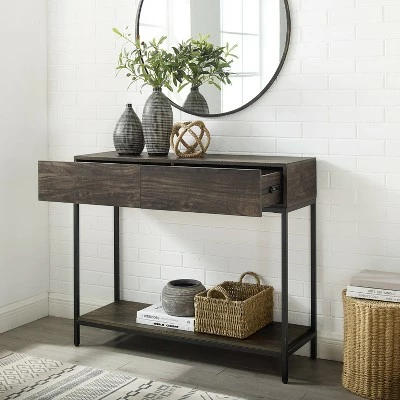 Jacobsen Console Table Brown/Charcoal - Crosley 10 Jacobsen Console Table Brown/Charcoal - Crosley - Image 8