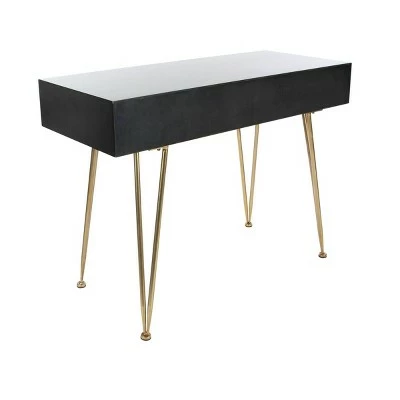 Olivia & May Modern 3 Drawer Console Table Black - Olivia & May 4 Olivia & May Modern 3 Drawer Console Table Black - Olivia & May - Image 2