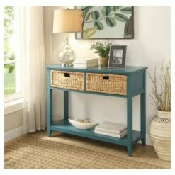 Console Table Teal - Acme Furniture