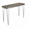 Olivia & May Modern Wood and Iron Chevron Console Table Brown - Olivia & May 2 Olivia & May Modern Wood and Iron Chevron Console Table Brown - Olivia & May -Console Tables Sales unnamed file 4098