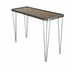 Olivia & May Modern Wood and Iron Chevron Console Table Brown - Olivia & May 11 Olivia & May Modern Wood and Iron Chevron Console Table Brown - Olivia & May -Console Tables Sales unnamed file 4102