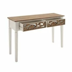 Olivia & May Rustic Console Table White - Olivia & May 7 Olivia & May Rustic Console Table White - Olivia & May -Console Tables Sales unnamed file 4105