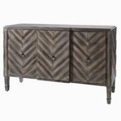 3 Door Chevron Console Table Modern Gray - Stylecraft -Console Tables Sales unnamed file 4108