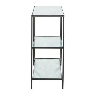 Olivia & May Industrial Metal Console Table Black - Olivia & May 4 Olivia & May Industrial Metal Console Table Black - Olivia & May - Image 2