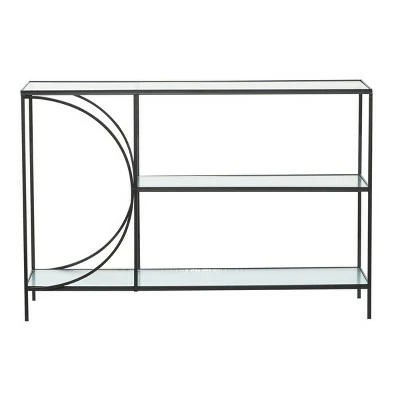 Olivia & May Industrial Metal Console Table Black - Olivia & May 6 Olivia & May Industrial Metal Console Table Black - Olivia & May - Image 4