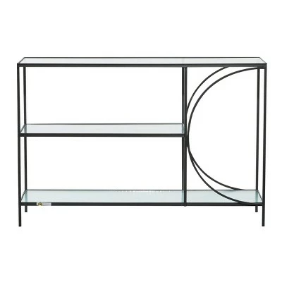 Olivia & May Industrial Metal Console Table Black - Olivia & May 7 Olivia & May Industrial Metal Console Table Black - Olivia & May - Image 5