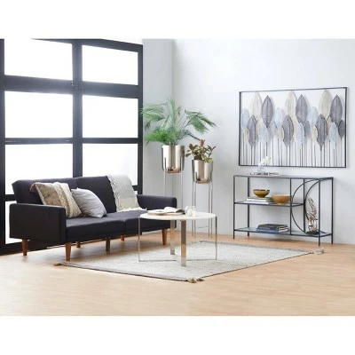 Olivia & May Industrial Metal Console Table Black - Olivia & May 8 Olivia & May Industrial Metal Console Table Black - Olivia & May - Image 6