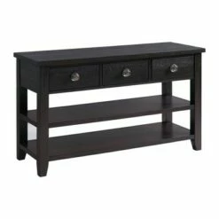 Kahlil 3 Drawer Sofa Table Espresso - Picket House Furnishings