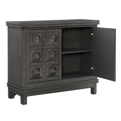 Epinay Carved Cabinet Gray - Powell Company 3 Epinay Carved Cabinet Gray - Powell Company