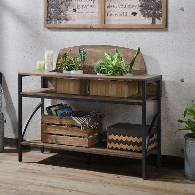 Camie Console Table Reclaimed Oak - miBasics 5 Camie Console Table Reclaimed Oak - miBasics - Image 4