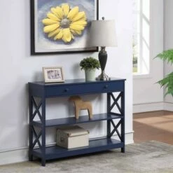 Oxford 1 Drawer Console Table - Breighton Home Cobalt Blue