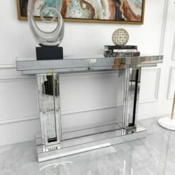 Olivia & May Glam Wood Console Table Silver - Olivia & May 17 Olivia & May Glam Wood Console Table Silver - Olivia & May -Console Tables Sales unnamed file 4245