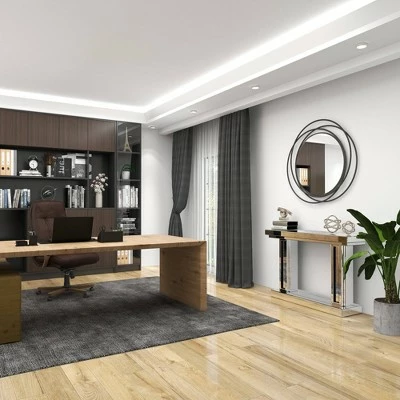 Olivia & May Glam Wood Console Table Silver - Olivia & May 12 Olivia & May Glam Wood Console Table Silver - Olivia & May - Image 10