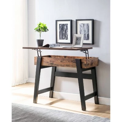 Pasco Lift Top Console Table Distressed Brown - miBasics 8 Pasco Lift Top Console Table Distressed Brown - miBasics - Image 6