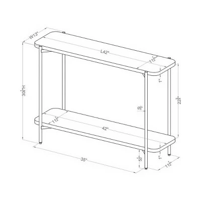 Dunkeld Lower Shelf Sofa Table Sand Black/Light Gray - miBasics 6 Dunkeld Lower Shelf Sofa Table Sand Black/Light Gray - miBasics - Image 4