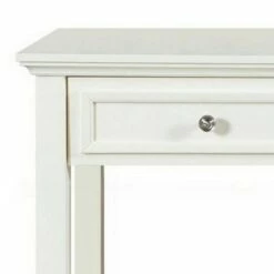 Sofa Table with 2 Drawer and Tapered Feet White - Benzara