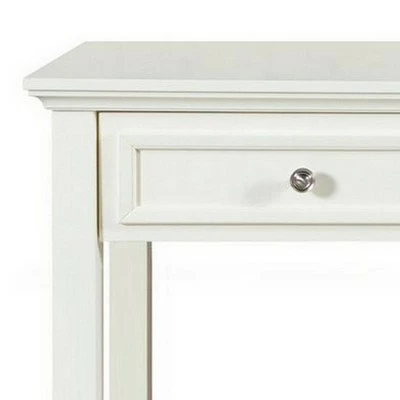 Sofa Table with 2 Drawer and Tapered Feet White - Benzara 3 Sofa Table with 2 Drawer and Tapered Feet White - Benzara