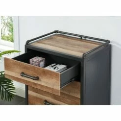 Dredan Metal Console Table with 4 Drawers Natural/Sand Black - miBasics 7 Dredan Metal Console Table with 4 Drawers Natural/Sand Black - miBasics -Console Tables Sales unnamed file 4344