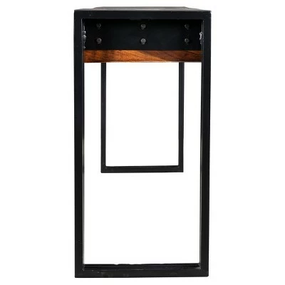 Solid Sheesham Wood 60" Console Table with Metal Legs - Timbergirl 7 Solid Sheesham Wood 60" Console Table with Metal Legs - Timbergirl - Image 5