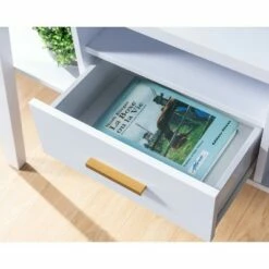 Ossy 4 Shelf Console Table with 1 Drawer White - miBasics -Console Tables Sales unnamed file 4385