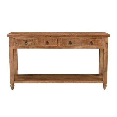 Bennet 2 Drawer Console Table Natural Brown - Treasure Trove Accents 3 Bennet 2 Drawer Console Table Natural Brown - Treasure Trove Accents