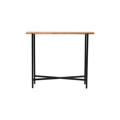36" Rivers Edge Acacia Wood and Acrylic Narrow Console/Entryway Table Brown - Alaterre Furniture 3 36" Rivers Edge Acacia Wood and Acrylic Narrow Console/Entryway Table Brown - Alaterre Furniture