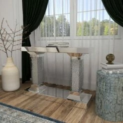 Olivia & May Glam Wood Console Table Clear - Olivia & May -Console Tables Sales unnamed file 4450