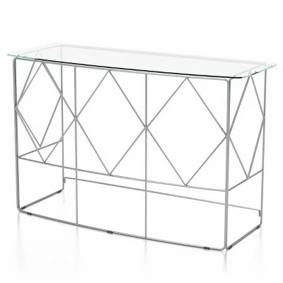 Relm Glass Top Sofa Table Chrome - miBasics 4 Relm Glass Top Sofa Table Chrome - miBasics - Image 2