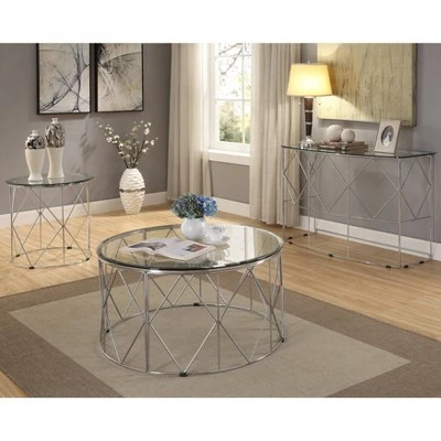 Relm Glass Top Sofa Table Chrome - miBasics 5 Relm Glass Top Sofa Table Chrome - miBasics - Image 3