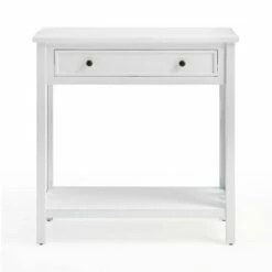 Arcadia Acacia Wood Round Wedge Tables White - Alaterre Furniture -Console Tables Sales unnamed file 4488