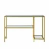 Carolina Chair & Table Rayna Console Table with Shelves Gold - Carolina Chair & Table