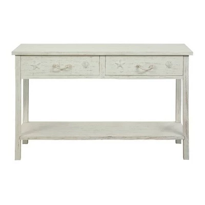 Highland Coast 2 Drawer Console Table White Rub - Treasure Trove Accents 3 Highland Coast 2 Drawer Console Table White Rub - Treasure Trove Accents