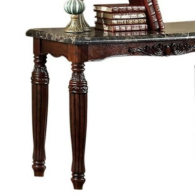 Traditional Style Sofa Table Espresso - Benzara 3 Traditional Style Sofa Table Espresso - Benzara