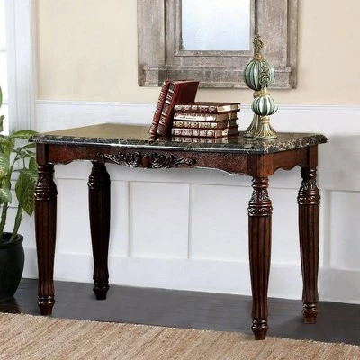 Traditional Style Sofa Table Espresso - Benzara 6 Traditional Style Sofa Table Espresso - Benzara - Image 4