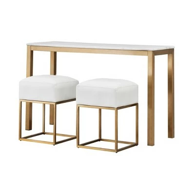 Gloria Marble Top Console Table Avalon Gold - Treasure Trove Accents 5 Gloria Marble Top Console Table Avalon Gold - Treasure Trove Accents - Image 3