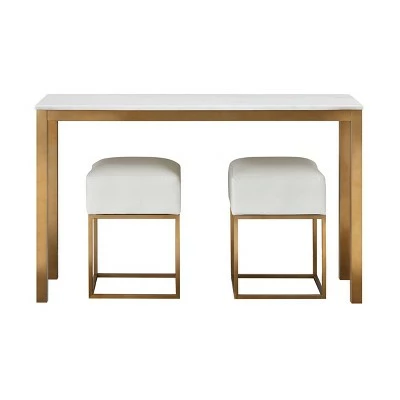 Gloria Marble Top Console Table Avalon Gold - Treasure Trove Accents 7 Gloria Marble Top Console Table Avalon Gold - Treasure Trove Accents - Image 5