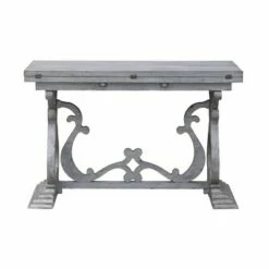 Gramercy Flip Top Console Gray - Treasure Trove Accents