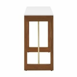 Luna Two Toned High Gloss Finish Sofa Table White/Walnut - Inspire Q -Console Tables Sales unnamed file 4589