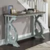 Crimber Trestle Sofa Table Oak/Antique Blue - miBasics -Console Tables Sales unnamed file 4612