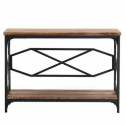 Kinwell Bristol Rustic Console Table with Storage Shelf -Console Tables Sales unnamed file 4620