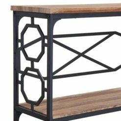 Kinwell Bristol Rustic Console Table with Storage Shelf -Console Tables Sales unnamed file 4621