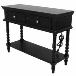 Decor Therapy Mona Two Drawer Console Table - Décor Therapy Brown