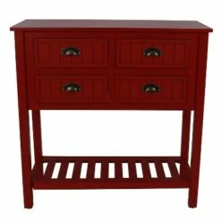 Decor Therapy Bailey Bead Board 4 Drawer Console Table - Décor Therapy Red -Console Tables Sales unnamed file 4689