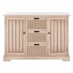 Landers 2 Drawers and 3 Baskets Console Table - Safavieh Sand 33 Landers 2 Drawers and 3 Baskets Console Table - Safavieh Sand -Console Tables Sales unnamed file 470
