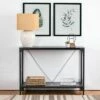 Modern Industry Metal/Wooden Console Table - Glitzhome Walnut -Console Tables Sales unnamed file 4736